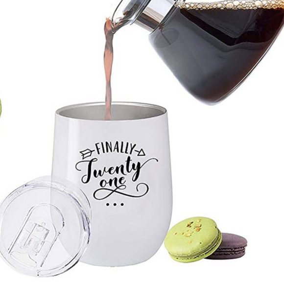 Finally 21 birthday tumbler cup stainless steel - Picture 5 of 8